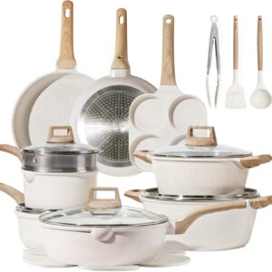 CAROTE 21Pcs Pots and Pans Set, Nonstick Cookware Sets